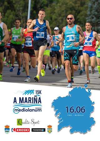 Fechas, información, programa, cartel, imágenes, mapa y ubicación de 15K A Mariña Banco Mediolanum (2024)  en  Burela