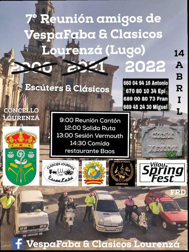 9º Reunión de Amigos de Vespafaba & Clásic@s en Lourenzá