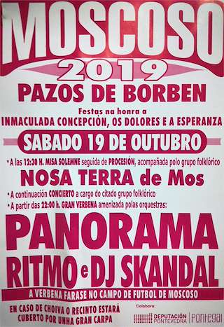 Fechas, información, programa, cartel, imágenes, mapa y ubicación de A Inmaculada Concepción de Moscoso  en  Pazos de Borbén