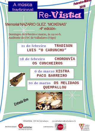 Fechas, información, programa, cartel, imágenes, mapa y ubicación de A Música Tradicional Re-Vista  en  Vigo