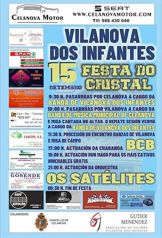 Fechas, información, programa, cartel, imágenes, mapa y ubicación de A Virxe do Cristal de Vilanova dos Infantes (2024)  en  Celanova