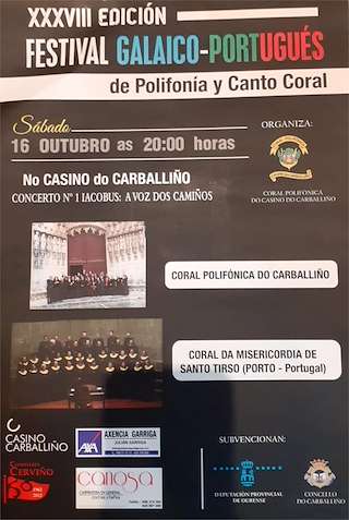 Fechas, información, programa, cartel, imágenes, mapa y ubicación de Abioxénese - XL Festival Galaico-Portugués de Polifonía e Canto Coral  en  O Carballiño