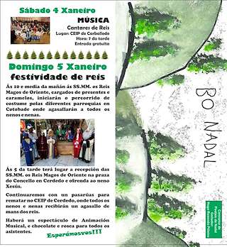 Programa de Nadal - Cabalgata de Reis en Cerdedo-Cotobade