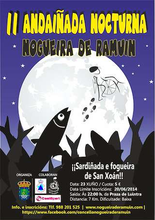 Fechas, información, programa, cartel, imágenes, mapa y ubicación de X Andaiñada Nocturna  (2024)  en  Nogueira de Ramuín
