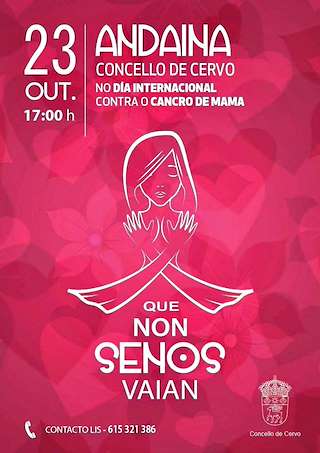 Fechas, información, programa, cartel, imágenes, mapa y ubicación de Andaina Contra o Cancro de Mama  en  Cervo