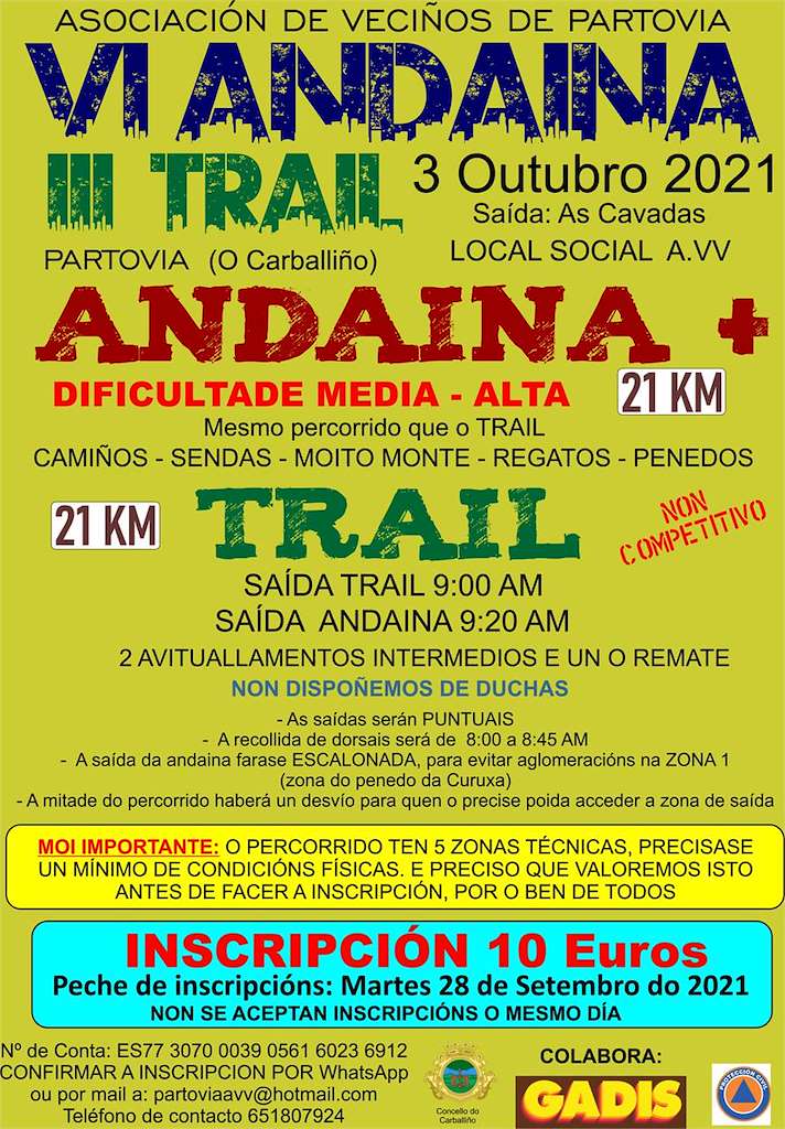 VI Andaina e III Trail de Partovia en O Carballiño