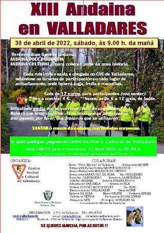 Fechas, información, programa, cartel, imágenes, mapa y ubicación de XV Andaina en Valladares  en  Vigo