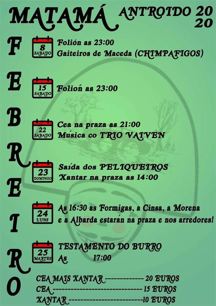 Antroido de Matamá en Laza
