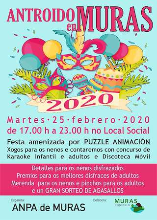 Fechas, información, programa, cartel, imágenes, mapa y ubicación de Antroido  en  Muras