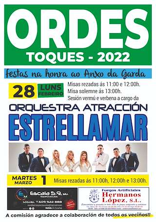 Fechas, información, programa, cartel, imágenes, mapa y ubicación de Anxo da Garda de Ordes   en  Toques