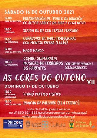 Fechas, información, programa, cartel, imágenes, mapa y ubicación de IX As Cores do Outono  en  A Pobra do Brollón