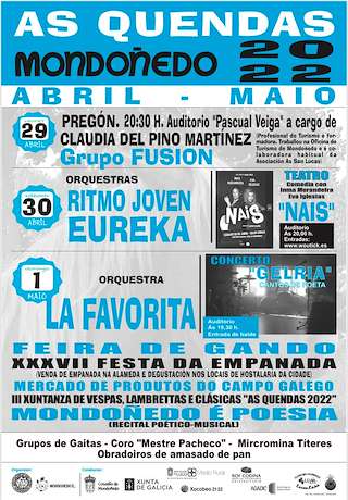 Fechas, información, programa, cartel, imágenes, mapa y ubicación de As Quendas  en  Mondoñedo