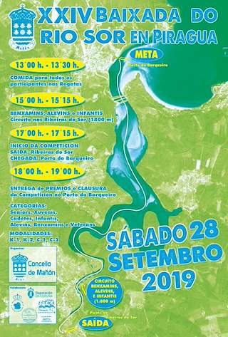 Fechas, información, programa, cartel, imágenes, mapa y ubicación de XXV Baixada do Río Sor en Piragua  en  Mañón