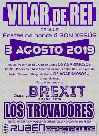 Fechas, información, programa, cartel, imágenes, mapa y ubicación de Bon Xesús de Vilar de Rei  en  Cenlle