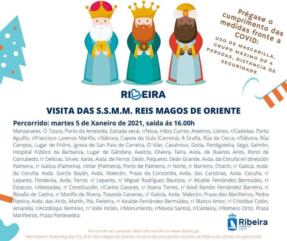 Cabalgata de Reis (2025) en Ribeira