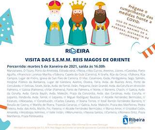Fechas, información, programa, cartel, imágenes, mapa y ubicación de Cabalgata de Reis (2025)  en  Ribeira