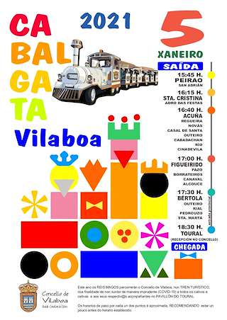 Fechas, información, programa, cartel, imágenes, mapa y ubicación de Cabalgata de Reis (2025)  en  Vilaboa
