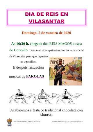 Fechas, información, programa, cartel, imágenes, mapa y ubicación de Cabalgata de Reis (2025)  en  Vilasantar