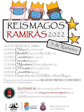 Fechas, información, programa, cartel, imágenes, mapa y ubicación de Cabalgata Reis Magos (2025)  en  Ramirás