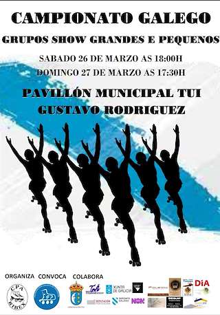 Fechas, información, programa, cartel, imágenes, mapa y ubicación de Campionato Galego de Patinaxe Grupos Show  en  Tui