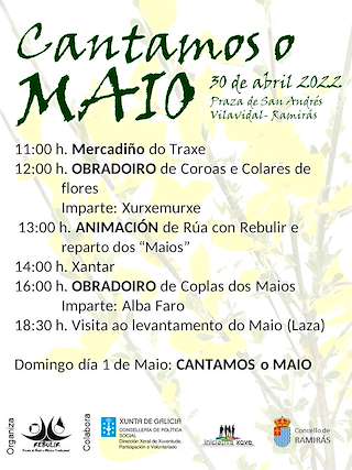 Fechas, información, programa, cartel, imágenes, mapa y ubicación de Cantamos o Maio  en  Ramirás