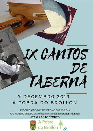 Fechas, información, programa, cartel, imágenes, mapa y ubicación de XI Cantos de Taberna  en  A Pobra do Brollón