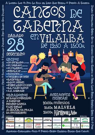 Fechas, información, programa, cartel, imágenes, mapa y ubicación de Cantos de Taberna   en  Vilalba