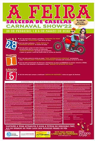 Fechas, información, programa, cartel, imágenes, mapa y ubicación de Carnaval Show de A Feira  en  Salceda de Caselas