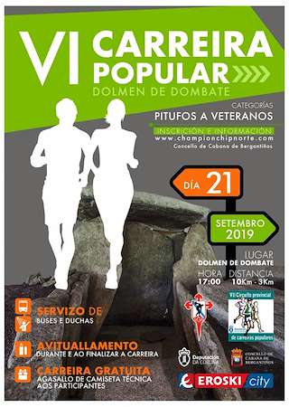 Fechas, información, programa, cartel, imágenes, mapa y ubicación de VIII Carreira Popular Dolmen de Dombate   en  Cabana de Bergantiños