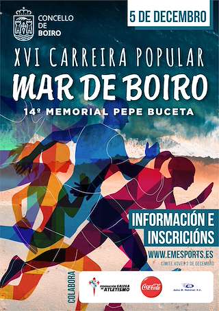 Fechas, información, programa, cartel, imágenes, mapa y ubicación de XVIII Carreira Popular Mar de Boiro - Memorial Pepe Buceta