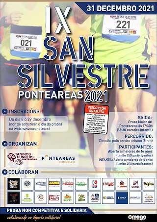 Fechas, información, programa, cartel, imágenes, mapa y ubicación de XI Carreira San Silvestre Solidaria (2024)  en  Ponteareas