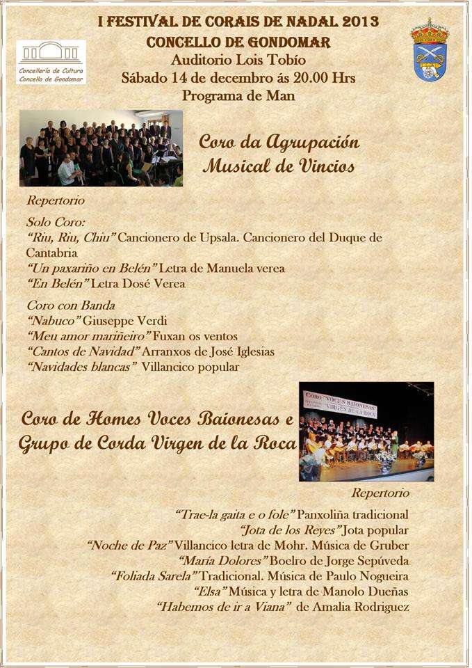 Certame de Corais de Nadal en Gondomar
