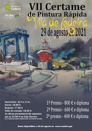 Fechas, información, programa, cartel, imágenes, mapa y ubicación de IX Certame de Pintura Vila de Cedeira