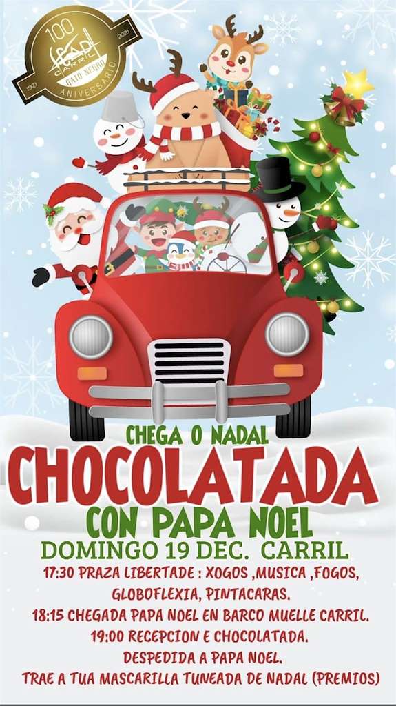 Chocolatada con Papá Noel en Vilagarcía de Arousa