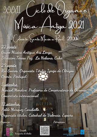 Fechas, información, programa, cartel, imágenes, mapa y ubicación de XXXIV Ciclo de Órgano y Música Antigua  en  Xunqueira de Ambía