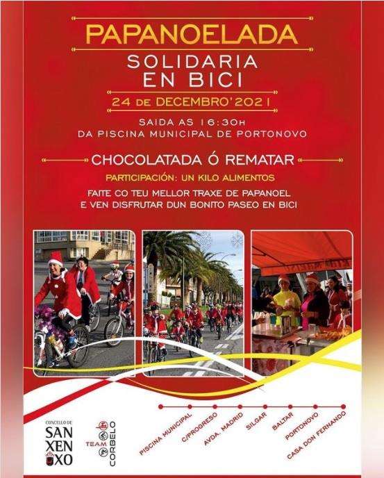 Ciclocabalgata de Papanoel en Sanxenxo