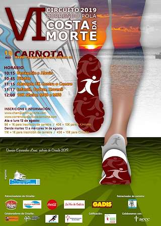 Fechas, información, programa, cartel, imágenes, mapa y ubicación de IX Circuito Correndo pola Costa da Morte - XXXI Carreira das Areas (2024)  en  Carnota