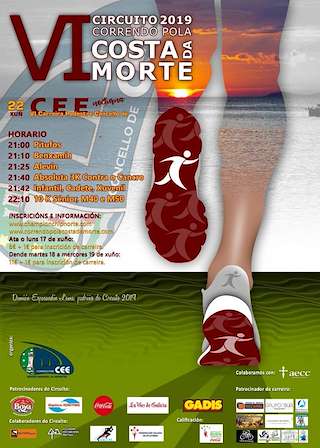 Fechas, información, programa, cartel, imágenes, mapa y ubicación de IX Circuito Correndo pola Costa da Morte - IX Carreira Nocturna Concello de Cee (2024)