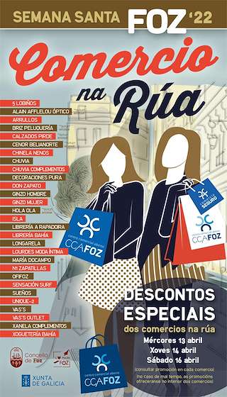 Fechas, información, programa, cartel, imágenes, mapa y ubicación de Comercio na Rúa  en  Foz