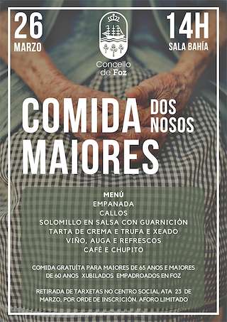 Fechas, información, programa, cartel, imágenes, mapa y ubicación de Comida dos Nosos Maiores  en  Foz