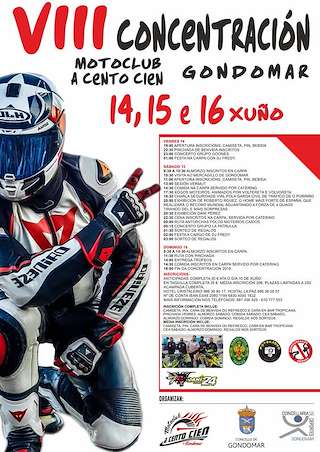 Fechas, información, programa, cartel, imágenes, mapa y ubicación de X Concentración Motoclub A Cento Cien (2024)  en  Gondomar
