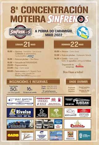Fechas, información, programa, cartel, imágenes, mapa y ubicación de X Concentración Motoclub SinFrenos  en  A Pobra do Caramiñal