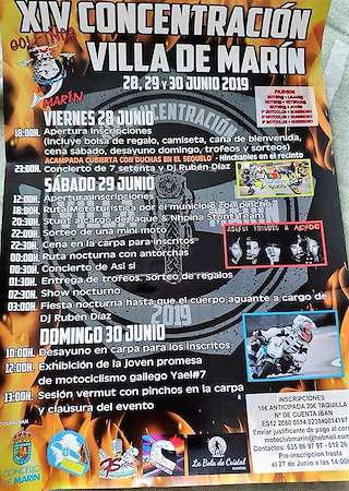 Fechas, información, programa, cartel, imágenes, mapa y ubicación de XVII Concentración Mototurística (2024)  en  Marín