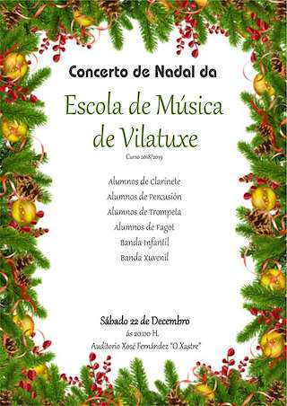 Concerto de Nadal da Escola de Música de Vilatuxe en Lalín