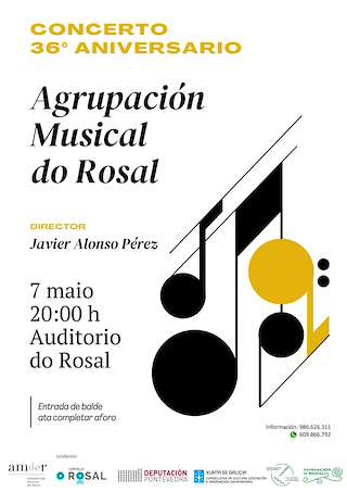 Fechas, información, programa, cartel, imágenes, mapa y ubicación de Concerto XXXVIII Aniversario  en  O Rosal