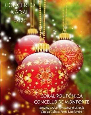 Fechas, información, programa, cartel, imágenes, mapa y ubicación de Concerto de Nadal  en  Monforte de Lemos