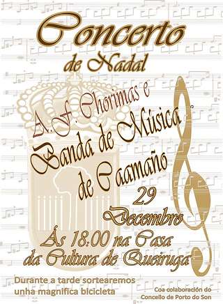 Fechas, información, programa, cartel, imágenes, mapa y ubicación de Concerto de Nadal  en  Porto do Son