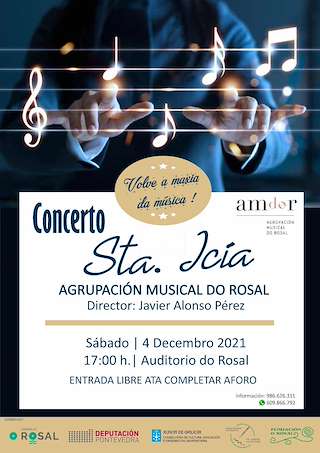Fechas, información, programa, cartel, imágenes, mapa y ubicación de Concerto de Santa Icía  en  O Rosal