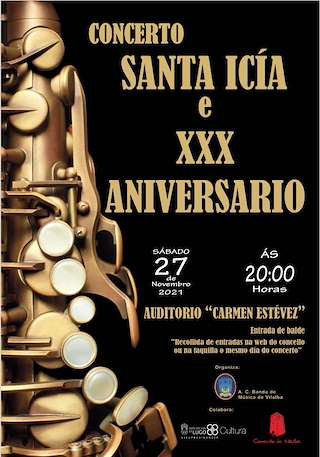 Fechas, información, programa, cartel, imágenes, mapa y ubicación de Concerto de Santa Icía  en  Vilalba