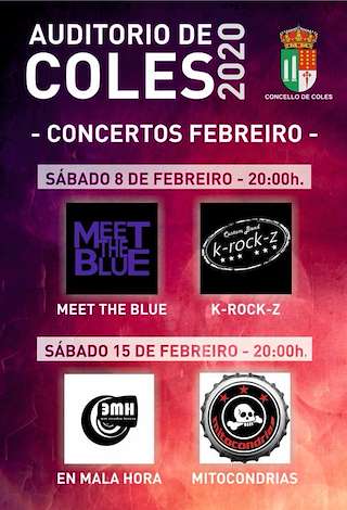 Fechas, información, programa, cartel, imágenes, mapa y ubicación de Concertos no Auditorio  en  Coles